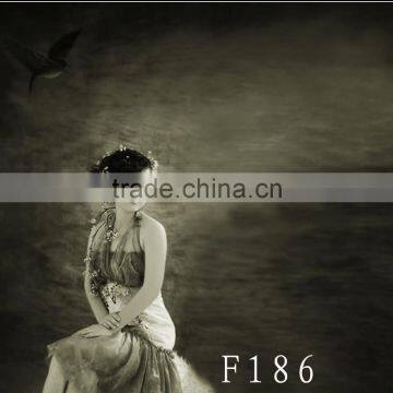 9 x 5 Meters Hand Painted Wedding Muslin Background For Studio Shooting photo-4
