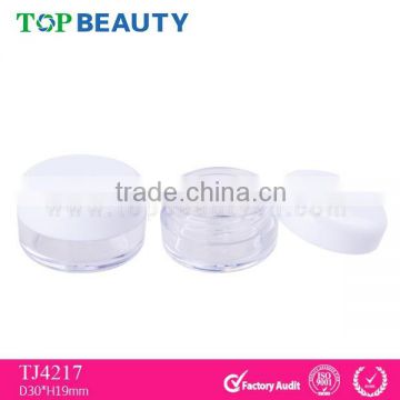 TJ4217- 2.5g Cosmetic Clear Plastic Jar With Plastic Screw Cap