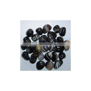 Black Banded Onyx Tumbled Pebbles Stone