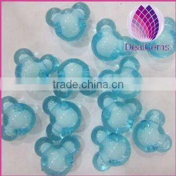 wholesale blue 16mm Bulk chunky acrylic faceted animal beads