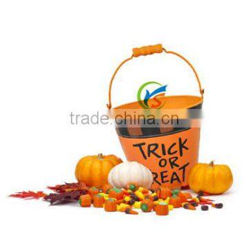 Mini Galvanized Metal Round Halloween Bucket