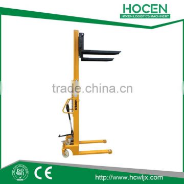 1500kg, lifting height 1600mm manual forklift manual stacker