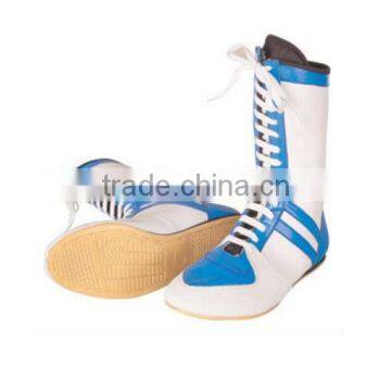 Custom Design PVC Sole Genuine Leather Boxing Shoes