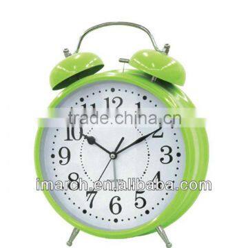 green twin bell clock,table clock