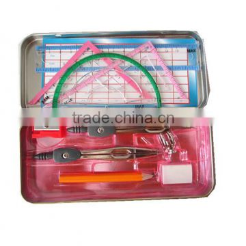 school math set ,cheap geometry set stationery set