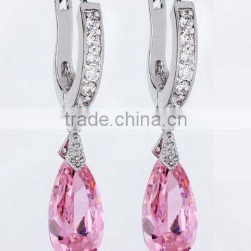 European and American fashion boutique gem drop earrings wholesale high quality zircon stud earring