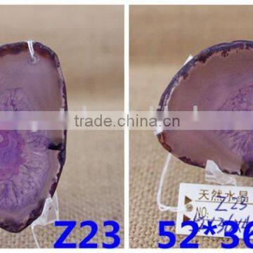 Wholesale Natural Dream Amethyst Agate Silce Druzy Pendant Necklace photo-3