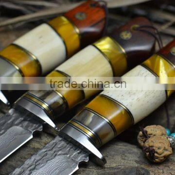 Doshower Damascus Hunting Knife With Promotional Gift of Eagle Wood Prices photo-5