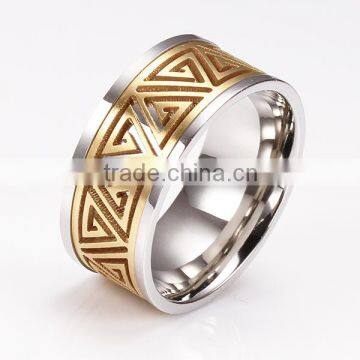 steel jewelry gold plated ring