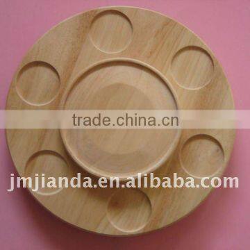 wood rotating tray