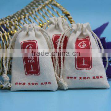 Fancy ecofriendly drawstring hessian bag for gift packing