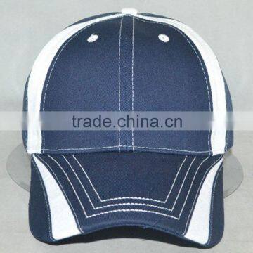 Half dry fit half cotton cap popular model design navy&white cap