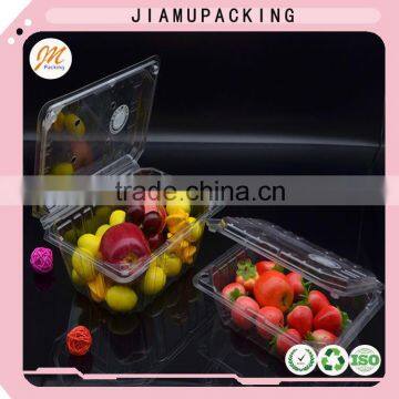 Clear plastic clamshell fruit packaging