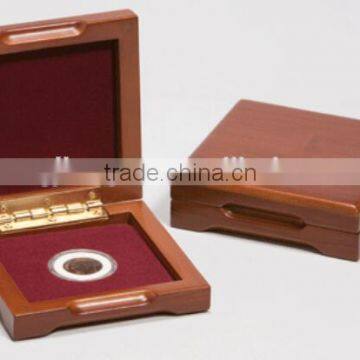 Wood Coin Presentation Cases and Display Boxes