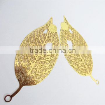 copper leaves bookmark,gold bookmark