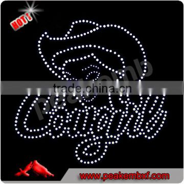 Beautiful Hot-fix Cowgirl Crystal Rhinestone For T-shirt