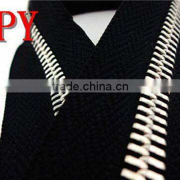 Long Chain Metal Zipper with Double Point Teeth