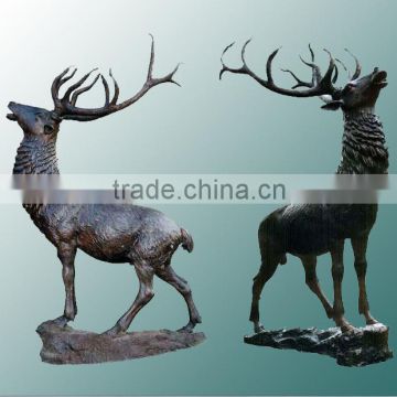 Large Bronze Life Size Deer Statues For Sale