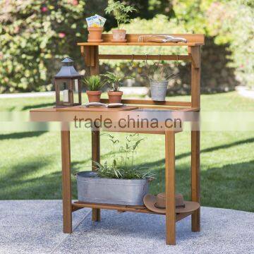 ACACIA WOOD POTTING BENCH