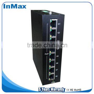 Full Gigabit IP40 8 Ports Unmanaged PoE Industrial Ethernet Switch P508A photo-2