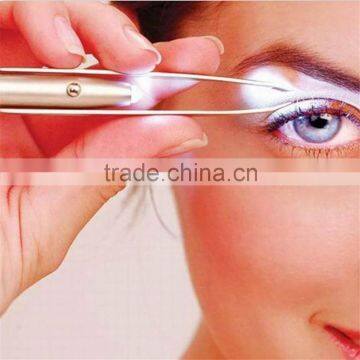 Good Quality Make Up Stainless Steel Electric Eyebrow LED Esd Lash Tweezer