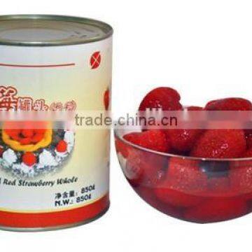 canned strawberry in light syrup 580ml