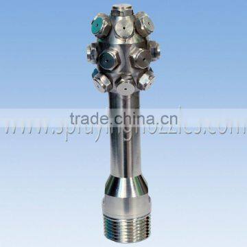 Multi-start fixed cleaning tank solid full cone spray nozzle