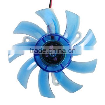 Blue Video Card Replacement 75mm Fan 43mm Mounting Hole Distance for Computer PC