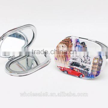 Pu Leather Make up Protable Folding Mirror photo-2