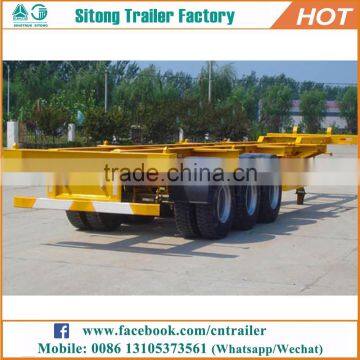 Factory direct 3 axles 20ft 40ft skeletal shipping container delivery trailer