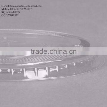 Custom High Quality PS Plastic Clear Flat Lid With Straw Slot for Clod Drink Cup photo-6