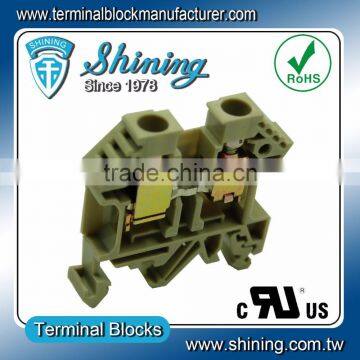 TF-10 Din Rail Mounted Feed Through 10mm 53A Terminal Block