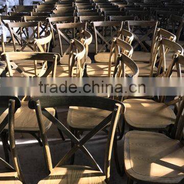 Solid Wood Stacking Cross Back Chair photo-5