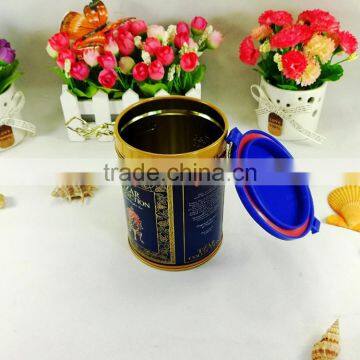 Factory Custom Round Shape Plastic Lid Tin Canister photo-3
