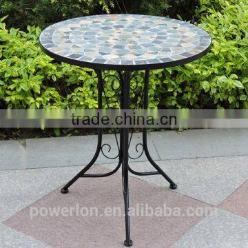 Ornate Mosaic Bistro Set Stone Pattern Coffee Table Outdoor Wedding Furniture photo-2