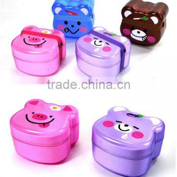 N480 Wholesale Cute Bear Shape Cartoon Mess-tins Customized Plastic Lunch Box photo-2