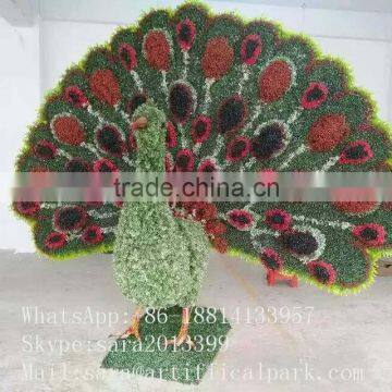 Artificial animal topiary animals garden decoration artifiical topiary peacock