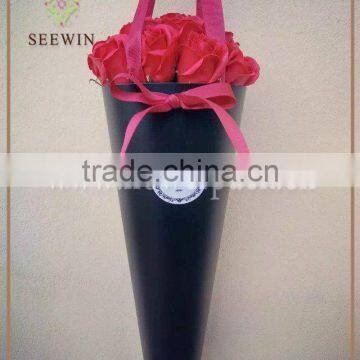 convenientliy hard paper flower paper bag