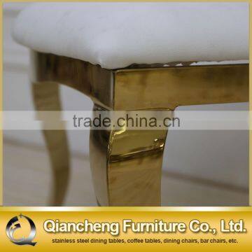 Round Flower Back Golden Stainless Steel Wedding Chair photo-6
