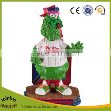 custom make 3d plastic American baseball mascot bobble head, 3d plastic baseball masoct shape bobble head