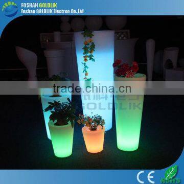 Coffee Shop Decorative RGB Glowing Light up Plastic Flower Pot photo-5
