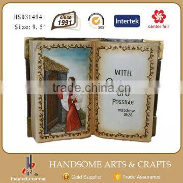 7.5 Inch Resin Handmade Catholic Book Decoration Religious Jesus Statue photo-3