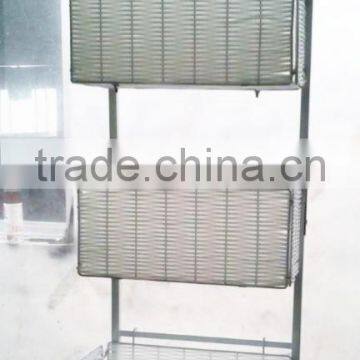 3 Tiers Over the Door Plastic Basket Storage Set Hanging Storage Basket photo-3