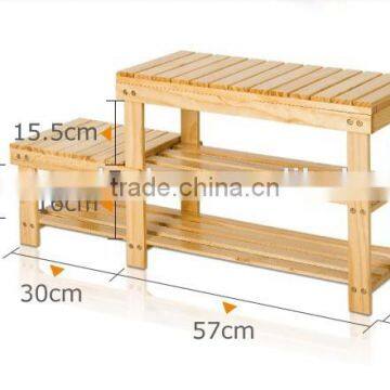 Hot sale solid wooden shoe rack