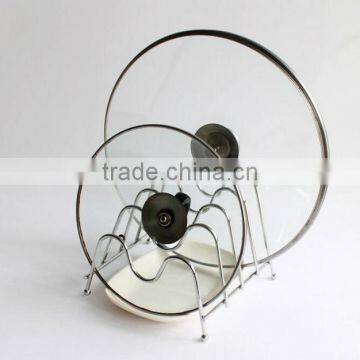 Household Multipurpose Wire Kitchen Cutting Board And Lid Rack Organizer photo-2