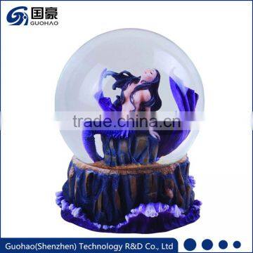 Purple color custom made Cheap Mermaid snow globe ball