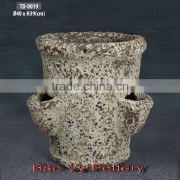 Eco - Ocean Old Sandblast Ceramic Garden Planter-Atlantic Ceramic Pottery