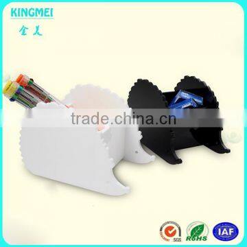 Funny Design Basketball Hoop Round Tube Acrylic Pen Holder Box photo-5