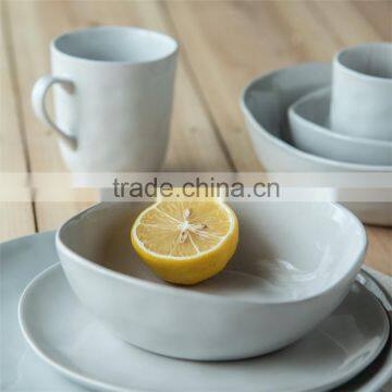 Northern Europe Simple Style Water-Inspired Irregular Shape Porcerlain Dinner set