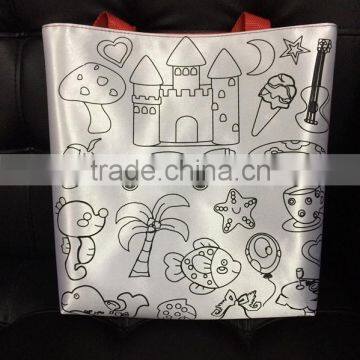 Animation Style DIY Schoolbag Graffiti Bag Children Shoulder Bags photo-2